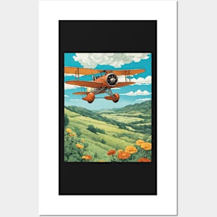 Plane Field Ghibli Style Posters and Art